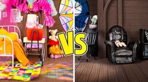 🕷️ Комната Уэнсдей и Энид 🌈 Миниатюрные поделки своими руками!