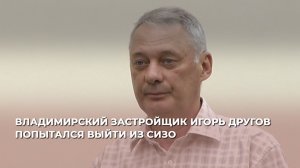 Владимирский застройщик Игорь Другов попытался выйти из СИЗО