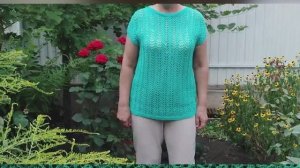 АЖУРНЫЙ ТОП СПИЦАМИ