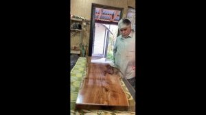 Столешница карагач в прозрачной смоле часть 2