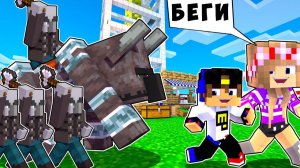 РЕБЕНОК И ДЕВУШКА Как пройти Майнкрафт, но рейд в деревне жителей ! ВИДЕО MINECRAFT Евгенбро