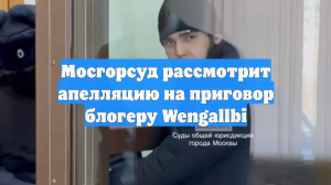 Мосгорсуд рассмотрит апелляцию на приговор блогеру Wengallbi