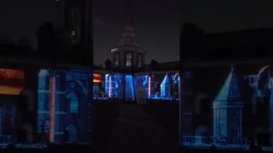 Главная часть световой сказки на стене Бастиона Нарышкина