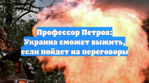 Профессор Петров: Украина сможет выжить, если пойдет на переговоры
