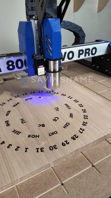 Вечный календарь из дерева на фрезерном станке с ЧПУ по дереву PARTNER. Savinsname смотреть онлайн