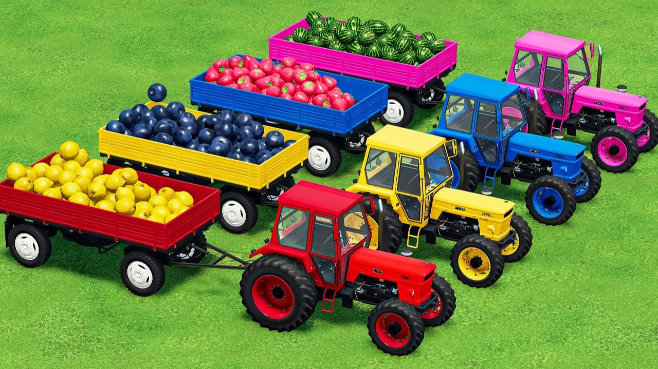 МАШИНКИ ВИДЕО ПРО МАШИНКИ ВОЗИМ ГРУЗ НА ТРАКТОРАХ ЦВЕТНЫЕ МАШИНКИ ИГРУШКИ МАШИНКИ