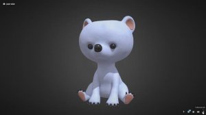 Белый мишка ( сделано в  Blender )