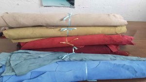 Коробка № АА1966   Кожа наппа МРС целые пачки ТЕМНИЕ