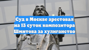 Суд в Москве арестовал на 13 суток композитора Шмитова за хулиганство