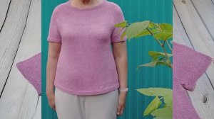 ФУТБОЛКА СПИЦАМИ НА КРУГЛОЙ КОКЕТКЕ __ КРАТКИЙ ОБЗОР