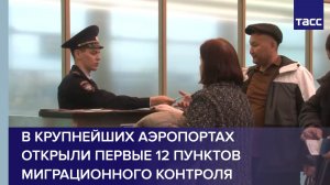 В крупнейших аэропортах открыли первые 12 пунктов миграционного контроля