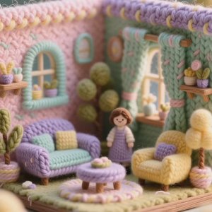 Вязанный домик