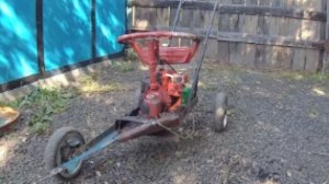 Мотокоса для скашивания ботвы картофеля