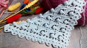 ✨ Простой и эффектный узор для шали крючком ✨