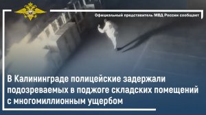 В Калининграде полицейские задержали подозреваемых в поджоге складских помещений