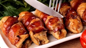 Невероятно Вкусные Куриные Рулетики с Грибами и Сыром! ИДЕАЛЬНОЕ горячее блюдо на Новый Год 2026!