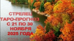 СТРЕЛЕЦ ТАРО-ПРОГНОЗ С 21 ПО 30 НОЯБРЯ 2025 ГОДА
