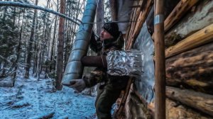 В избе появилось сердце! Первая растопка печи и нежданный первый снег.