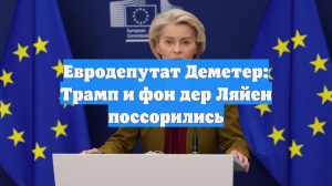 Евродепутат Деметер: Трамп и фон дер Ляйен поссорились