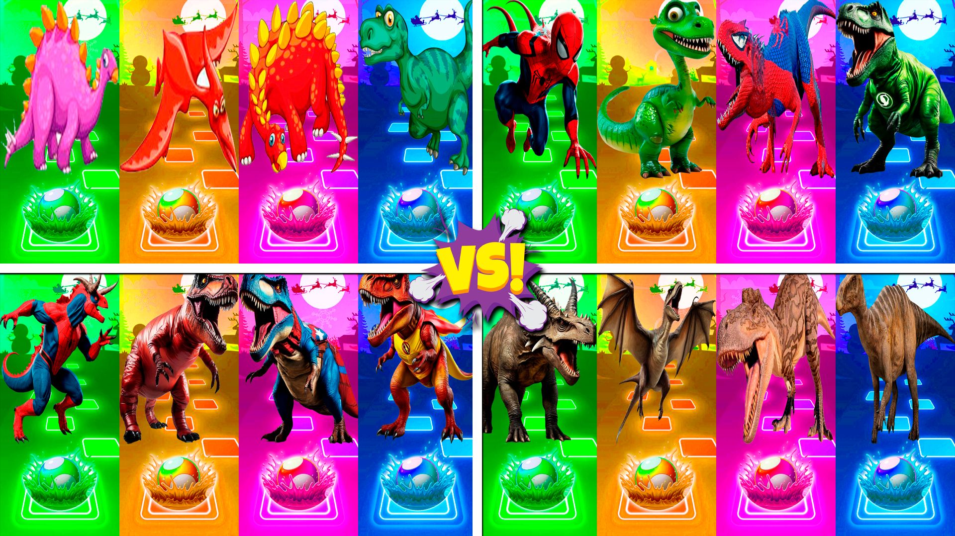 Динозавры МЕГАМИКС 233-236 уровни - Мультики про Динозавров | МУЛЬТФИЛЬМЫ ДИНОЗАВРЫ в Tiles Hop смотреть онлайн