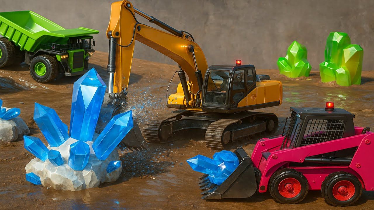 МУЛЬТИК МАШИНКИ ВИДЕО ПРО МАШИНКИ ДОБЫВАЕМ КРИСТАЛЛЫ МУЛЬТФИЛЬМЫ ЦВЕТНЫЕ МАШИНКИ ИГРУШКИ МАШИНКИ