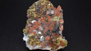 Друза Кварц с Халькопиритом и Гематитом 232 г, Китай