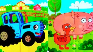 Синий Трактор 🚜 пазл 🧩Видео для детей | Мультики с игрушками