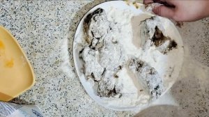 Жареная скумбрия.