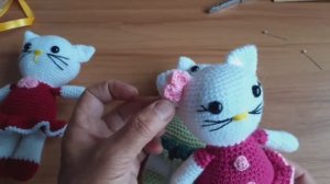 Кошечка крючком.ч.3. Голова и оформление.