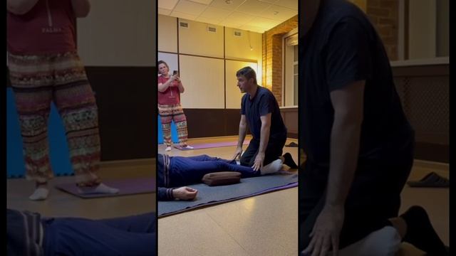 Массаж ног - положение на спине