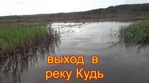 Озеро Вселуг осенью. Выход в речку Кудь.