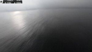 Drone🪁in💦the☔rain👿hell — flying🛸through💫the😶🌫️clouds⛅over the🌊sea!