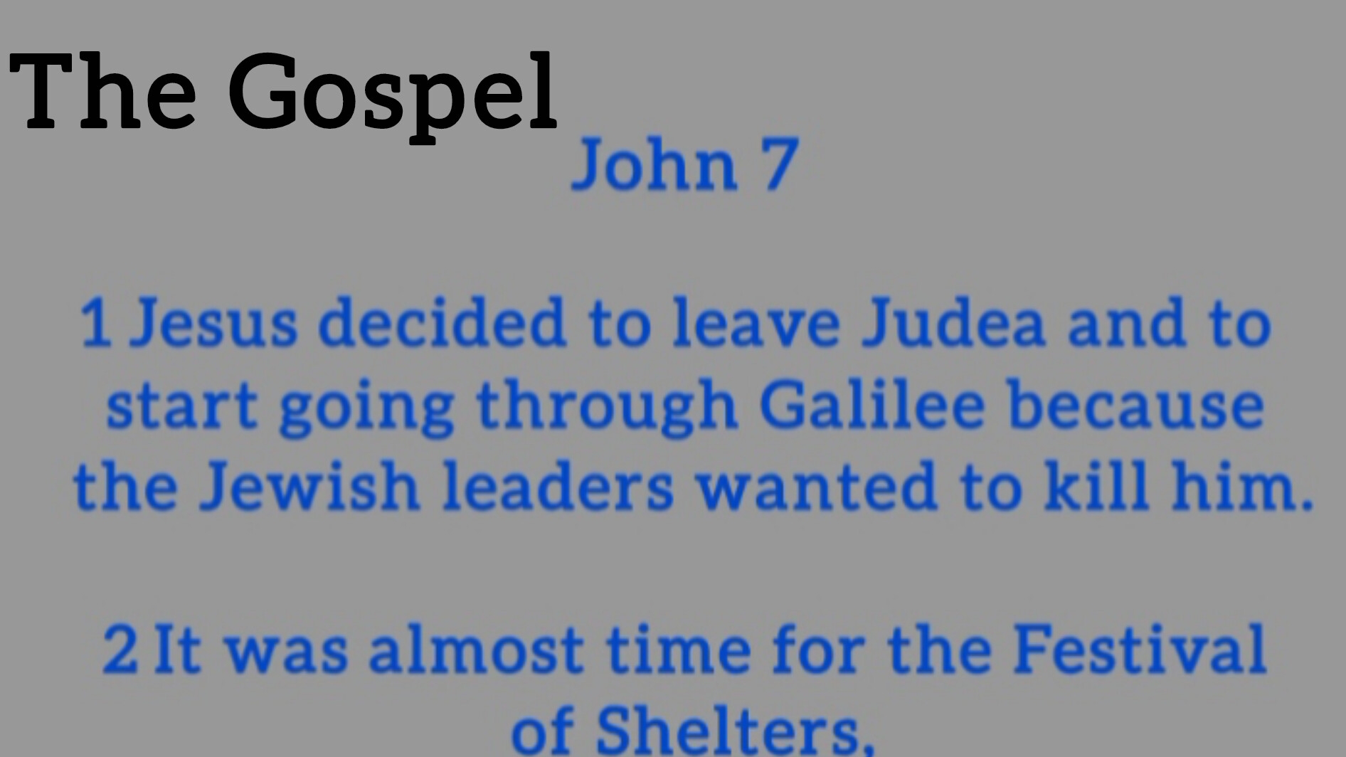The Gospel _ John 7 - Contemporary English Version (Anglicised) 2012. Audiobook.
