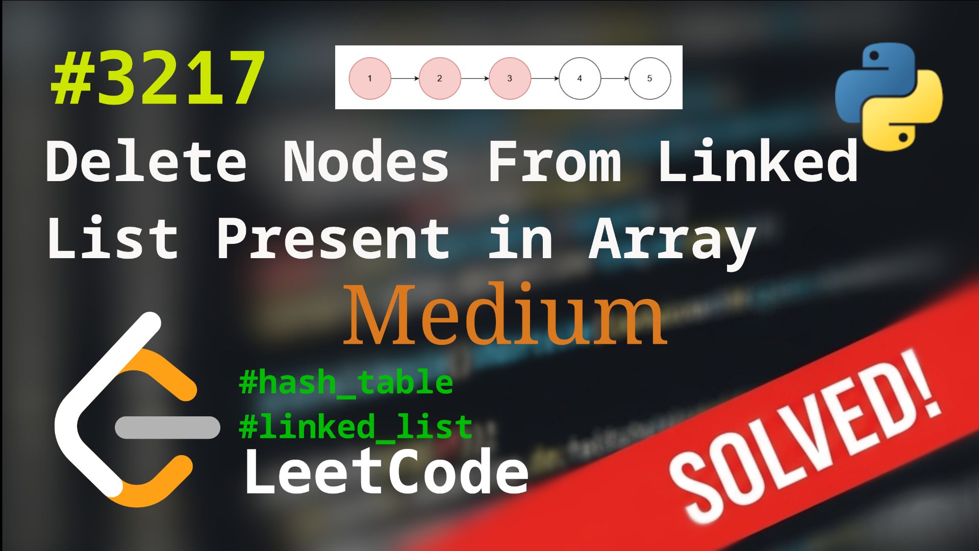 3217. Delete Nodes From Linked List Present in Array | Решение с комментариями | LeetCode |