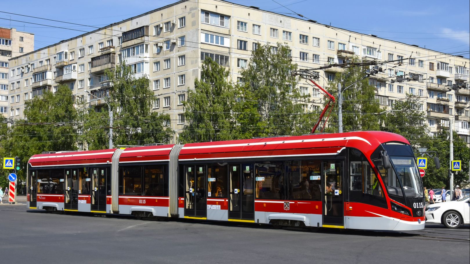 Трамваи Витязь-М на маршруте №60 завод «Северная верфь»-ЛЭМЗ смотреть онлайн