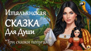 Итальянская СКАЗКА НА НОЧЬ для взрослых "Три сказки попугая"🕯️  История для сна под звуки камина