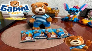 обзор подарочного набора Барни с мягкой игрушкой медвежонка Барни.