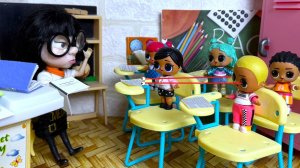 ДАЙ СПИСАТЬ!🧐 ВЕСЕЛАЯ ШКОЛА! Куклы ЛОЛ сюрприз смешные МУЛЬТИКИ С ИГРУШКАМИ Даринелка