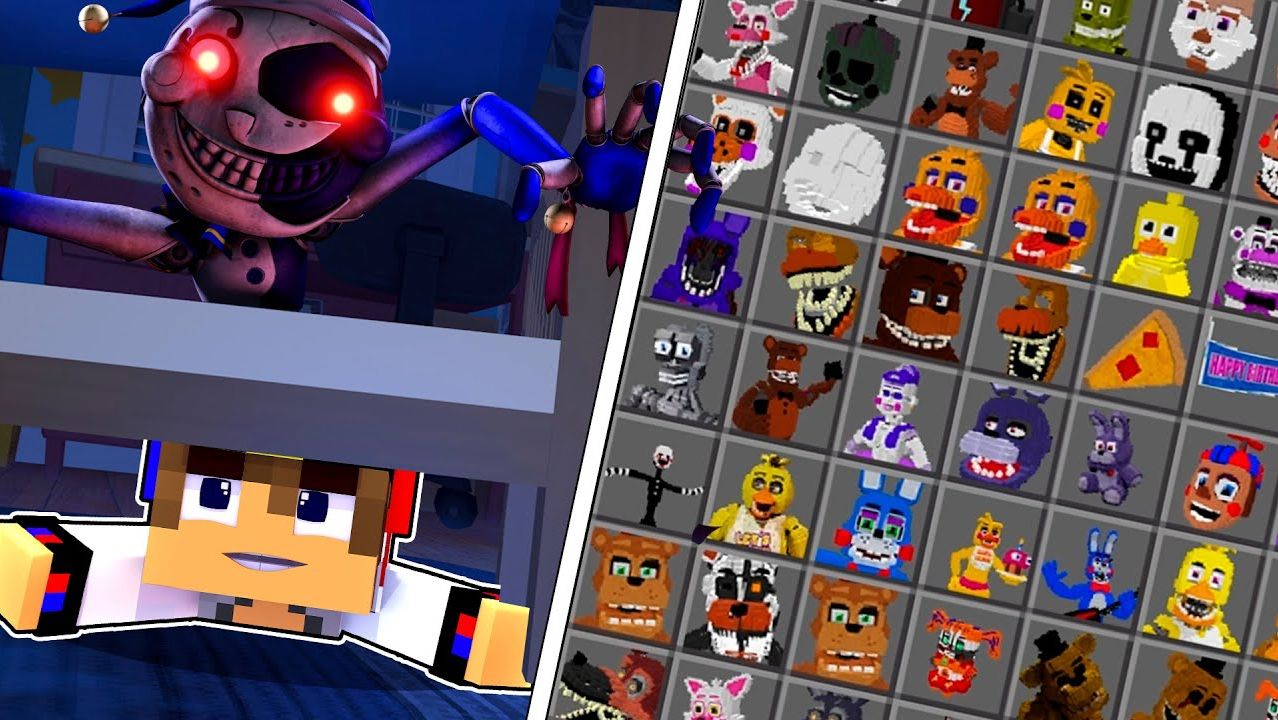 МОД НА ВСЕ ВИДЫ АНИМАТРОНИКИ ОБЗОР в МАЙНКРАФТ ! НУБ И ПРО ВИДЕО ТРОЛЛИНГ MINECRAFT FNAF Евгенбро