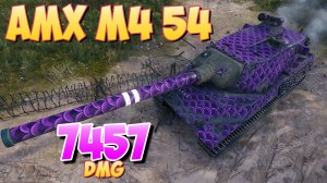 AMX M4 54 - 4 Фрагов 7.4K Урона • Сосредоточенный! • Мир Танков