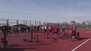 В Армавире открыли обновленную спортплощадку площадью 1120 квадратных метров