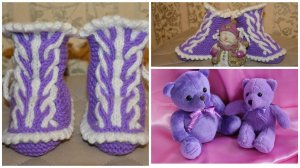 Пинетки "Двойная коса"