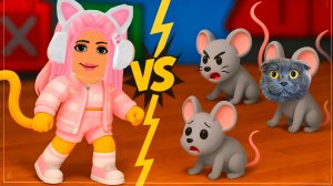 МЫ СТАЛИ МЫШКАМИ С БАТТЕРС! КОШКИ - МЫШКИ! ПРЯТКИ В РОБЛОКС