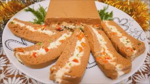 Закуска ПАШТЕТ из ПЕЧЕНИ с СЫРОМ закуска на ПРАЗДНИЧНЫЙ стол ВКУСНАЯ СЫТНАЯ закуска