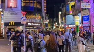 Япония Сибуя 🍂 Осень 2025 Последние теплые прогулки по ночному Токио