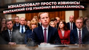 Рай для насильников: Теперь в Британии можно избежать тюрьмы, просто сказав «извините»