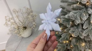 Ёлочное украшение СНЕЖИНКА МАРБЕЛЬ, акрил, перламутр, 12 см, AKP100430-2