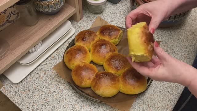 Тыквенные булочки на закваске вместо хлеба. И вкусно и полезно!