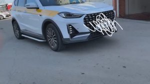 Установка порогов на  Jetour x70