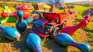 Разноцветные Машинки и Трактора для Детей Мультики про Грузовики и Самосвалы! Катаемся Развиваемся!